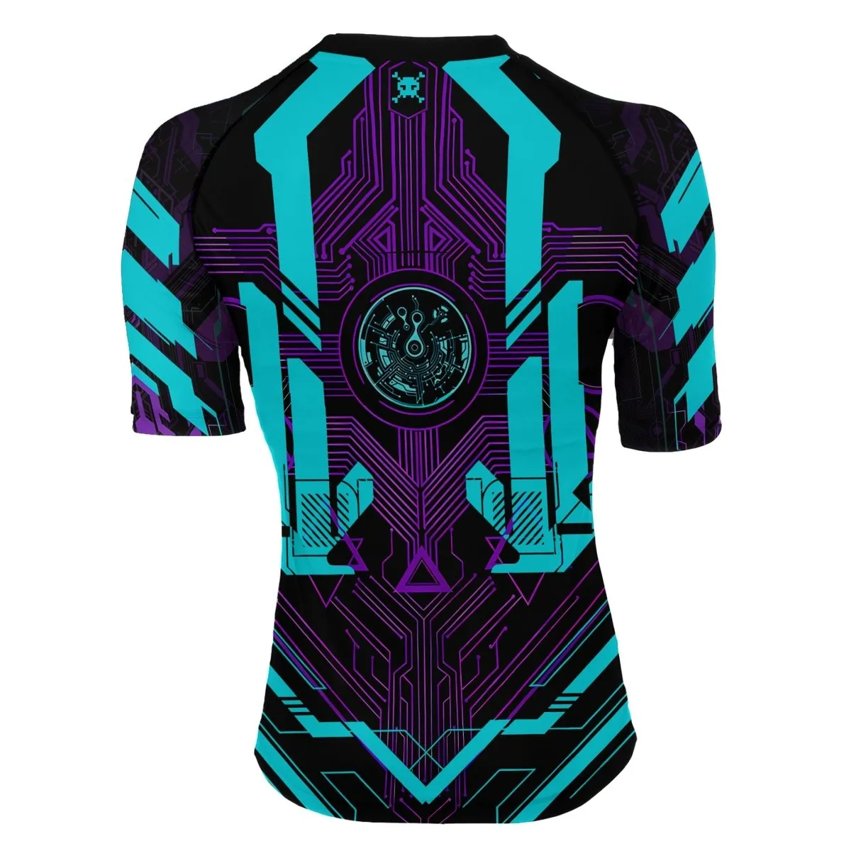 Cyberpunk Ultraviolet Women's Short Sleeve Rash Guard