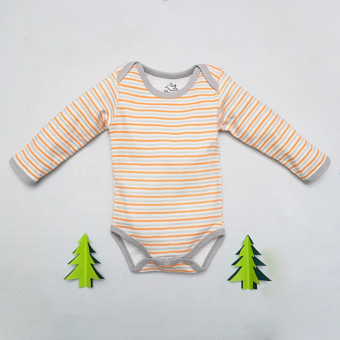 Orange Striped Bodysuit